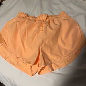 Nike Orange Athletic Shorts Lightweight Elastic Waist